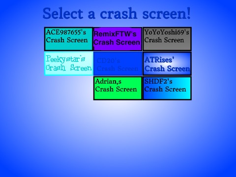 Add your crash screen! remix remix