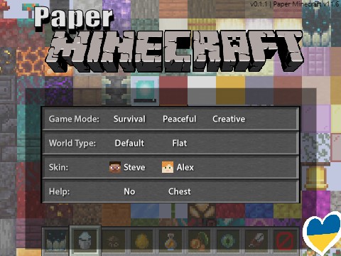 Paper Minecraft full version remix