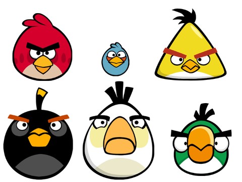 Angry Birds Vectors (front Facing View)