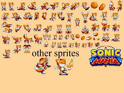 Sonic Mania Tails Sprites