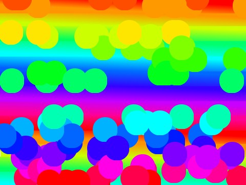 Rainbow Dot Waterfall