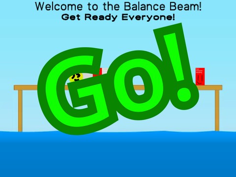 Balance Beam Game: Blank Player Brawl