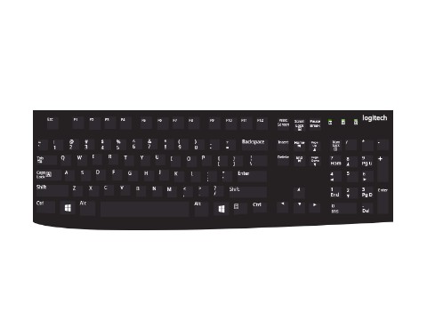 Logitech K120 keyboard vector