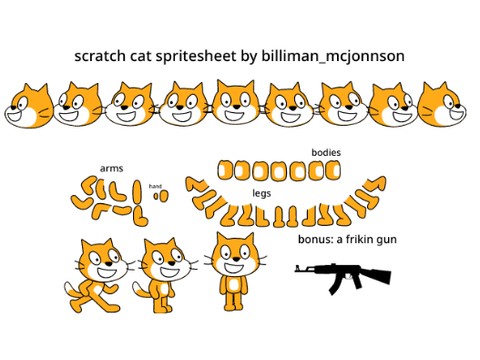 Scratch Cat Spritesheet By @billiman_mcjonnson