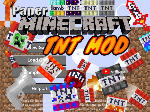 Paper Minecraft TNT MOD(オリジナル)(新クリーパーつき)(original) (with new creeper)