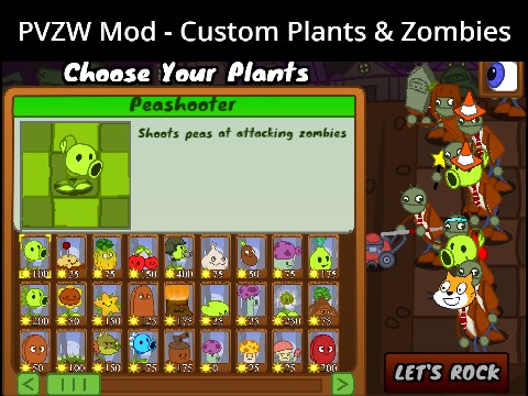 PVZW Mod - Custom Plants & Zombies