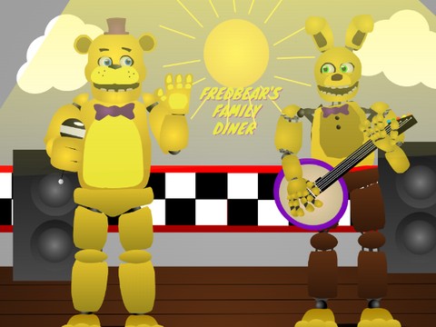 Fredbear and Springbonnie Vector