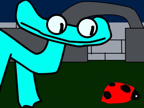 Rainbow Friends CYAN animation
