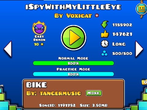 Geometry Dash Ispywithmylittleeye Speedhacked