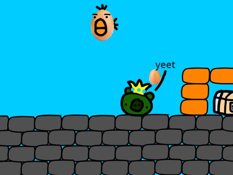 hungry pigs in a nutshell (angry birds)