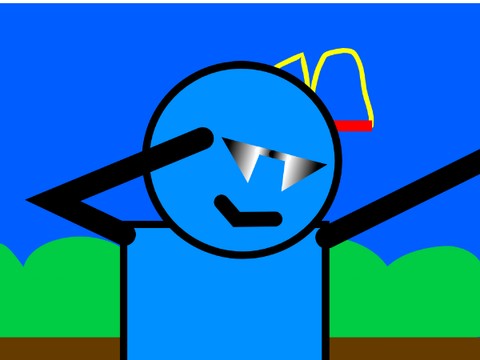 stickman drinks the grimace shake(good ending)