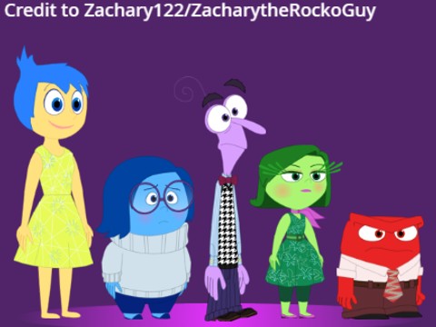 Inside Out - Joy, Sadness, Anger, Disgust, and Fear vector sprites