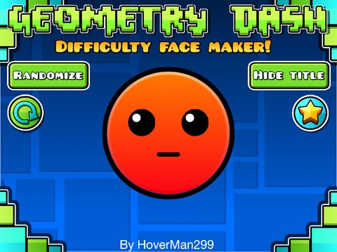 Geometry dash: Difficulty face Maker! (Version 1.4 alpha)