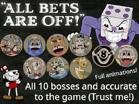 (ALL 10 BOSSES) Cuphead King Dice Boss Fight