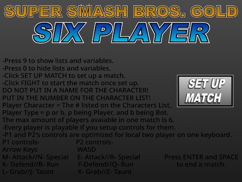 SUPER SMASH BROS. GOLD SIX PLAYER